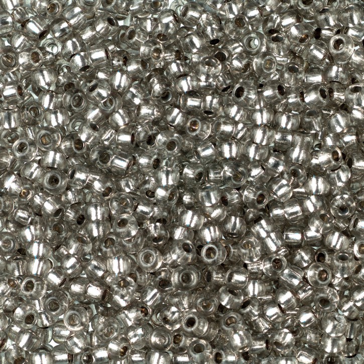 Indianerperlen Silbereinzug, ø 2,6 mm, 17 g, grau