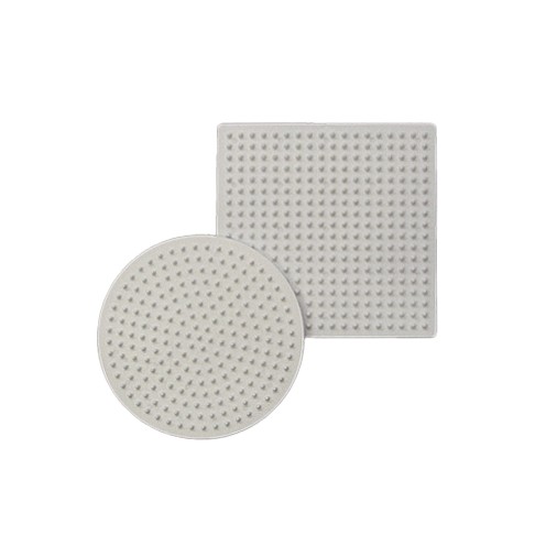 NABBI® Legeplatte, Mix Kreis / Quadrat, 9 cm, 2 Stk., weiß