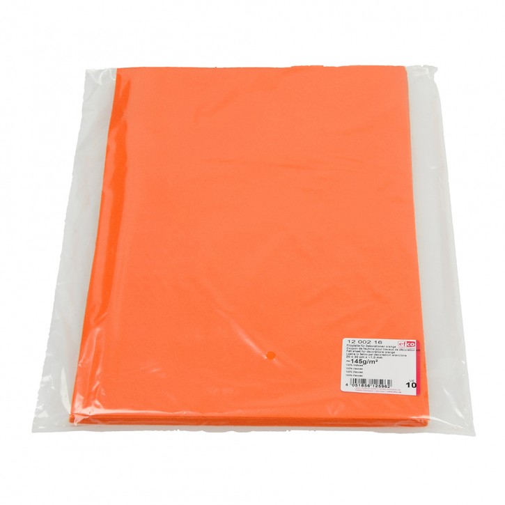 Filzplatte, für Dekorationen, 20 x 30 cm x ~1,0 mm, ~145g/m², orange