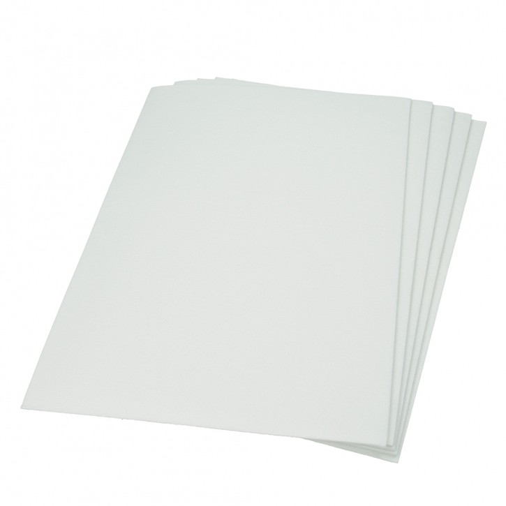 Filzplatte, für Dekorationen, 30 x 45 cm x ~3,0 mm, ~450 g/m², weiß