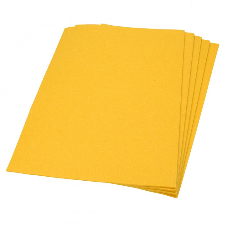 Filzplatte, für Dekorationen, 30 x 45 cm x ~3,0 mm, ~450 g/m², gelb