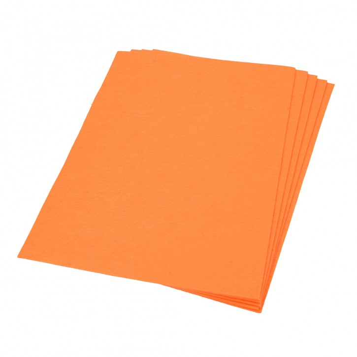 Filzplatte, für Dekorationen, 30 x 45 cm x ~3,0 mm, ~450 g/m², orange