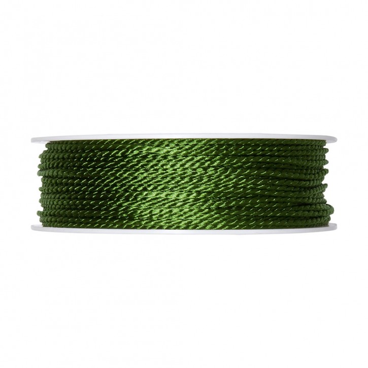 Kordel-Viscose, waschbar 30°, 2 mm, moosgrün