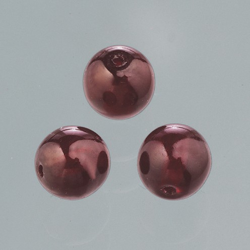 Glaswachsperle Luster, 6 mm, 40 Stk., dunkelrot