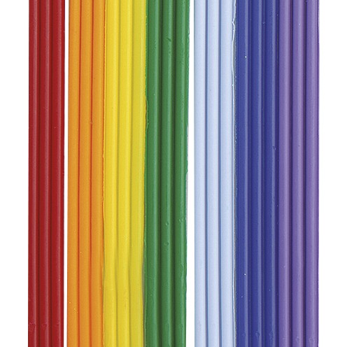 Wachsstreifen, 200 x 2 mm, 7 x 3 Streifen, regenbogen