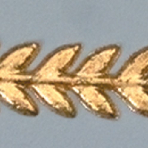 Wachsdekor Borte, Blätter, 180 x 7 mm, 1 Stk., gold