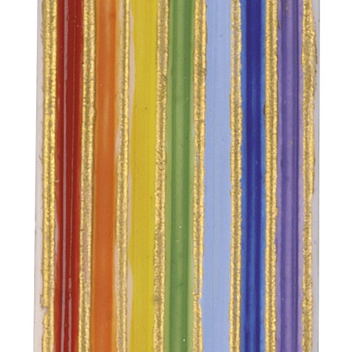 Wachsdekor, Regenbogen-Streifen, 190 x 30 mm, 1 Stk., regenbogen