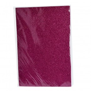 Moosgummiplatte Glitter, 200 x 300 x 2 mm, pink
