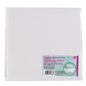 Transparentpapier, 20 x 20 cm, 32 Blatt - 100 g/m², weiß